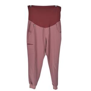 Figs Mauve Zamora Maternity Jogger Scrub Pants Sz Medium